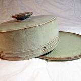 Sandstone cheese platter and bell