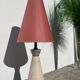 Cone-shaped ceramic lamp signed Le Dauphin