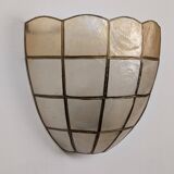 Pair of mother-of-pearl wall lights