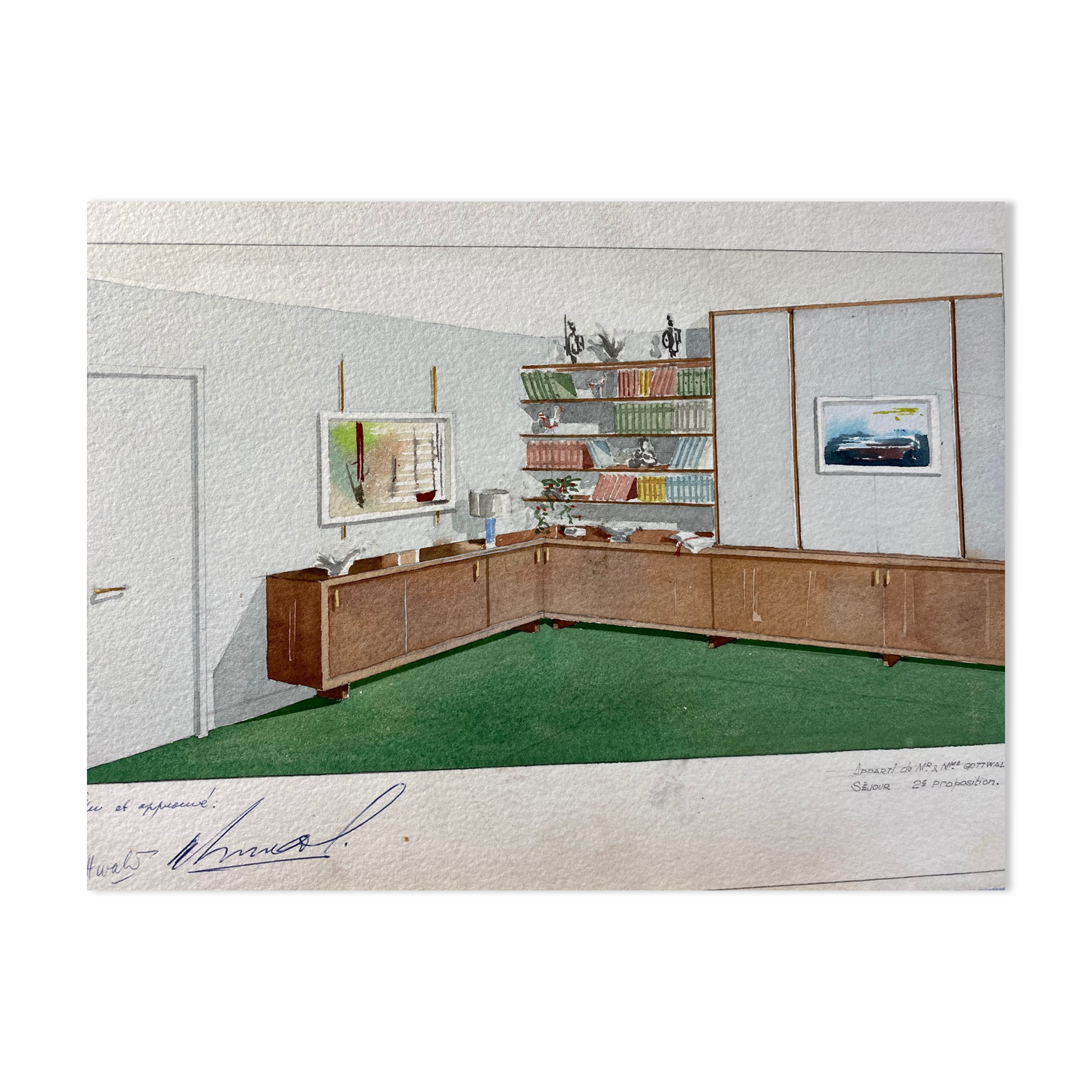 Interior designer study 60s - Jean PRUD'HOMME-BÉNÉ
