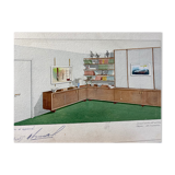 Interior designer study 60s - Jean PRUD'HOMME-BÉNÉ