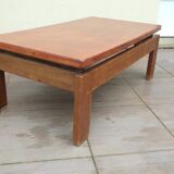 Vintage leather coffee table