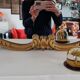 Antique mirror, 20th century, Louis XV style, gilded.
