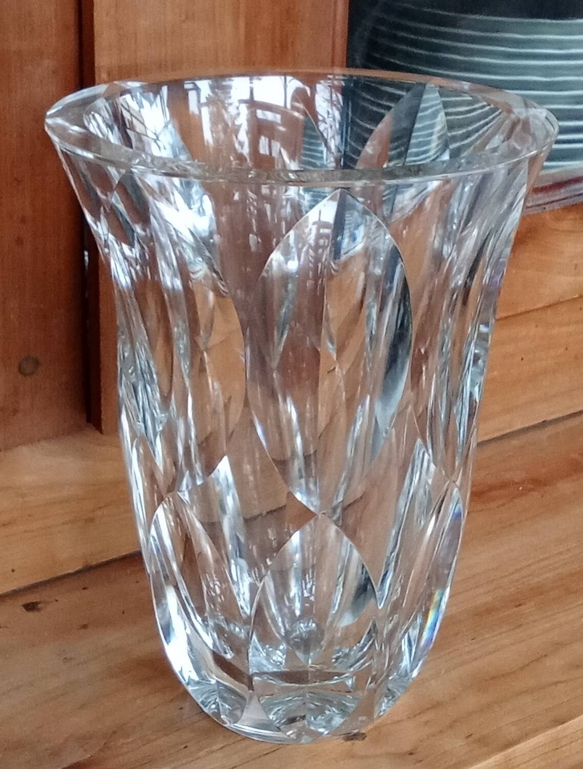 Old large Saint Louis crystal vase