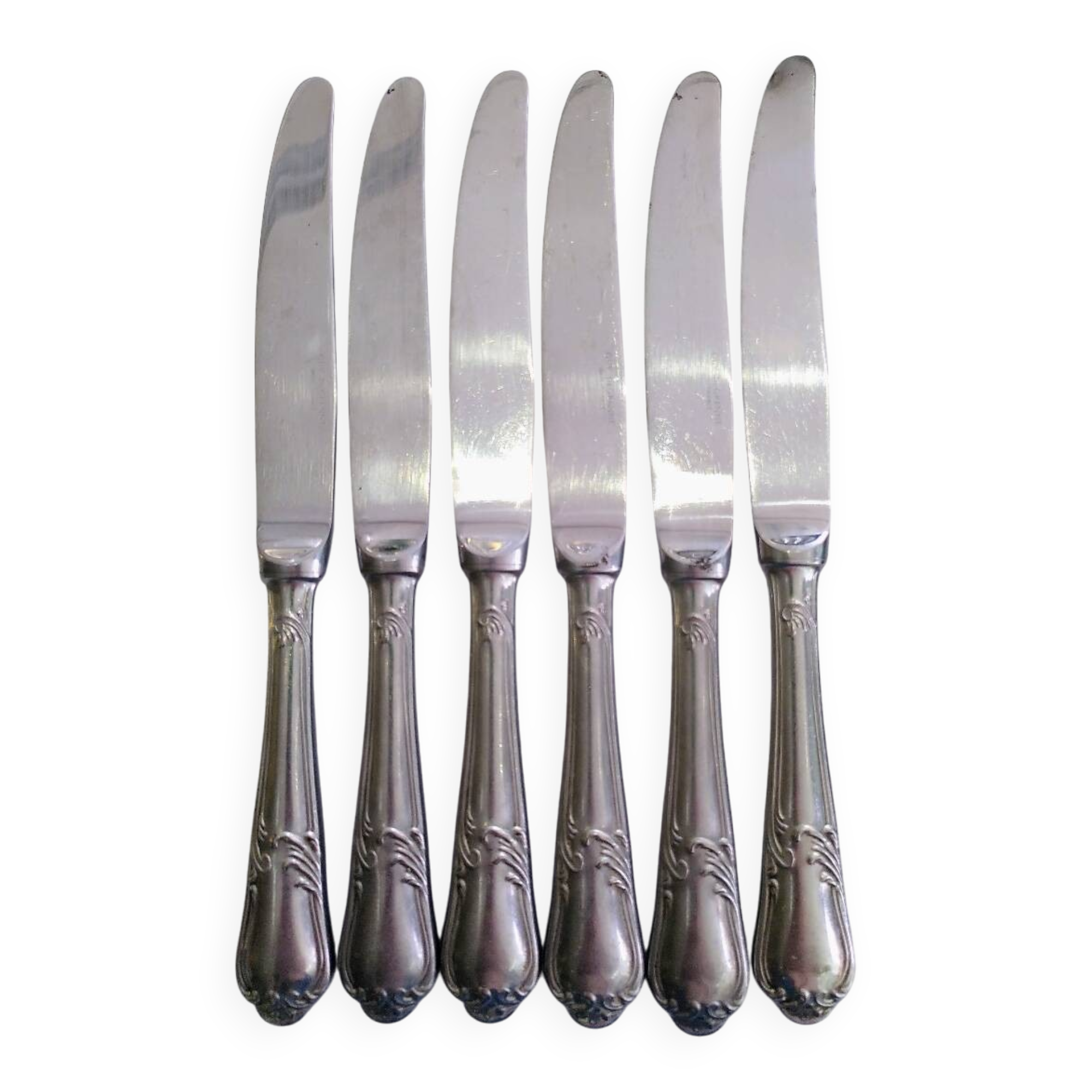 Lot de 6 couteaux métal argenté