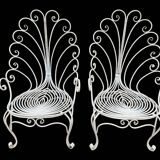 Set de 2 fauteuils Provençaux en fer forgé des années 60