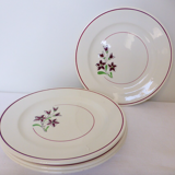 Set of 4 vintage porcelain dinner plates from the Salins factory