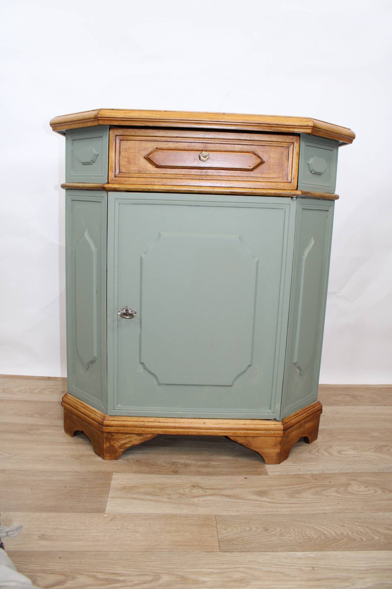Vintage sage green confiturier, France, 1960s