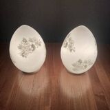 Paire de lampes opaline Design 1950 "Ben Swildens".