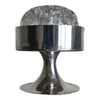 Tulip foot flower spade 1970 in silver metal