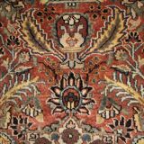Handmade vintage indian agra carpet 1980 traditional wool area rug-