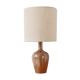 Lampe grès et jute tissée