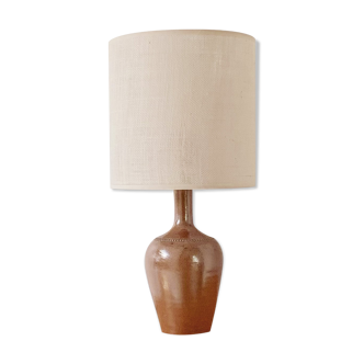 Stoneware and woven jute lamp