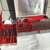 Stainless steel housewife Guy Degrenne 70s completes 49 pieces