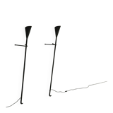 Set of 2 brutalist wall / floor lamps, 1980s The Netherlands.