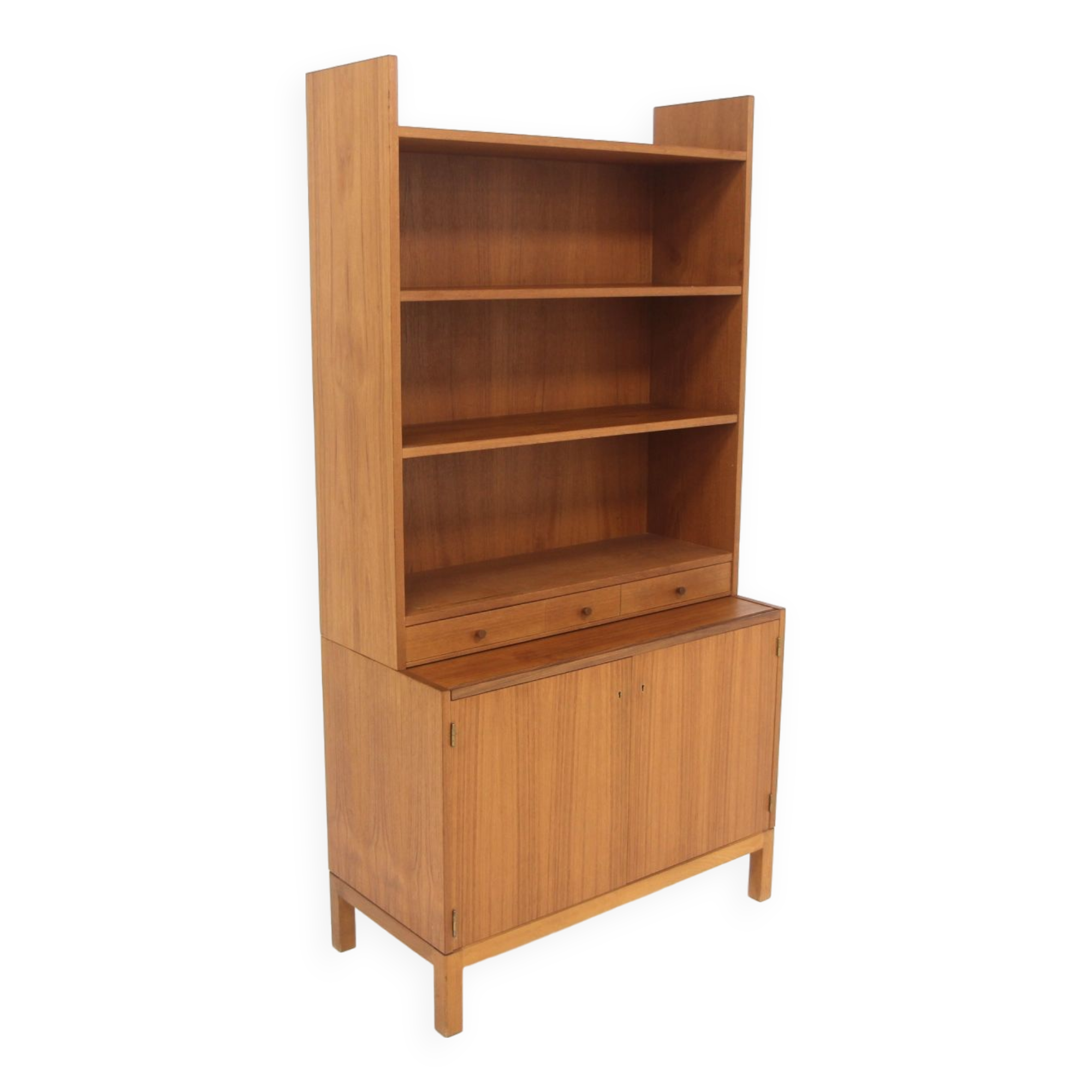 Commode-bibliothèque scandinave en teck, Suède, 1960