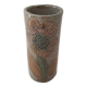 Ceramic cylinder vase signed Jean Claude Monange