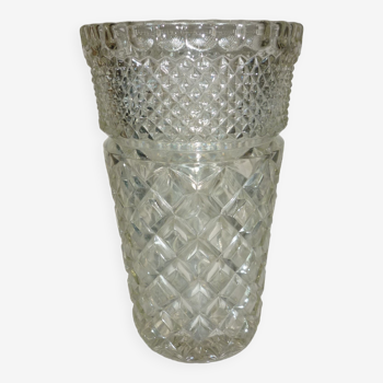 Vintage pressed molded glass vase