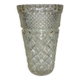 Vintage pressed molded glass vase