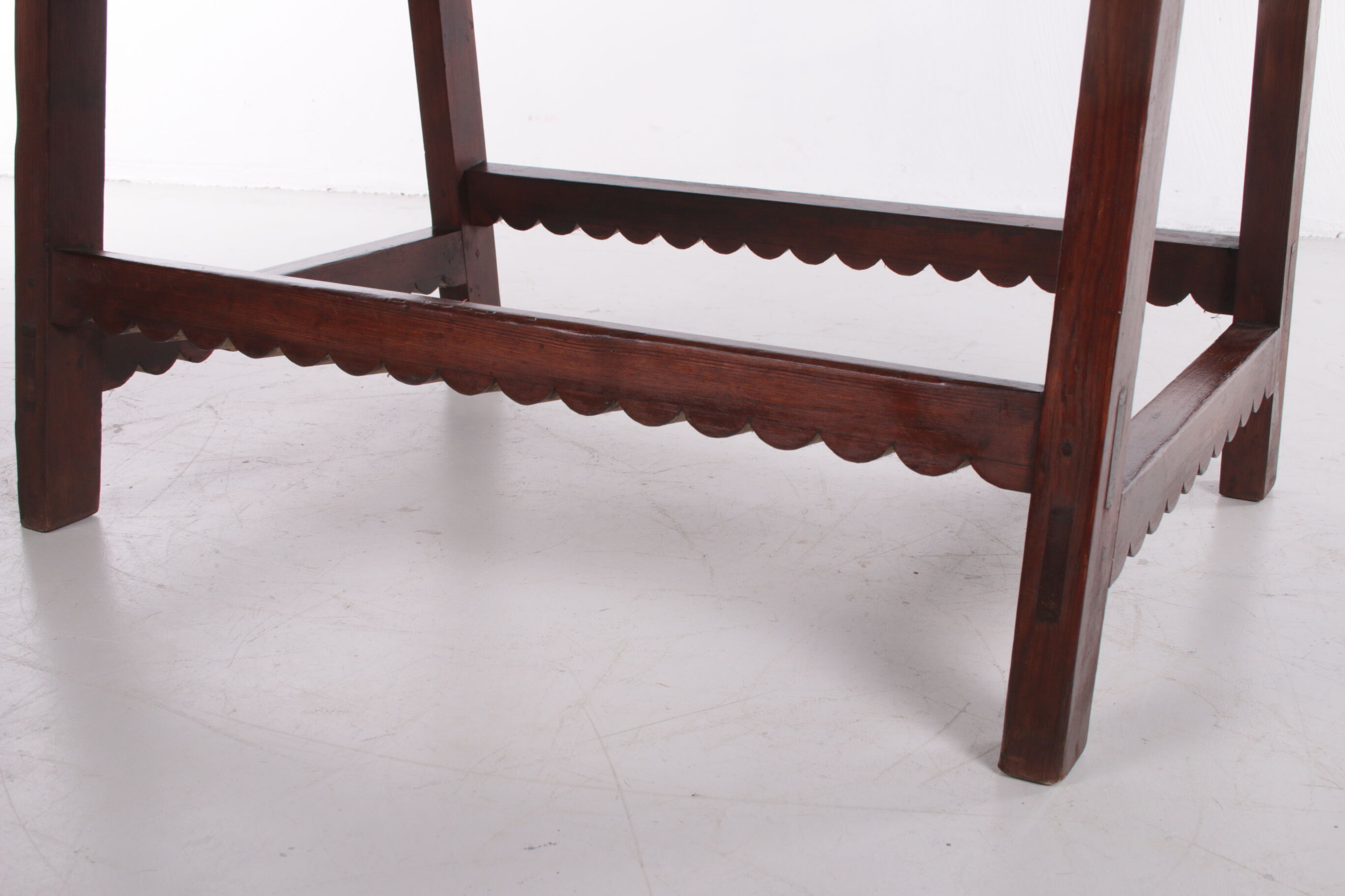 Brutalist 19th century Spanish wooden payment table or side table