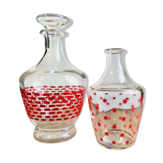 Duo de carafes 60's