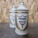 Pair of pharmacy jar