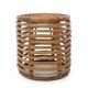 Cylindrical pouf in curved rattan by Castano, 1960s