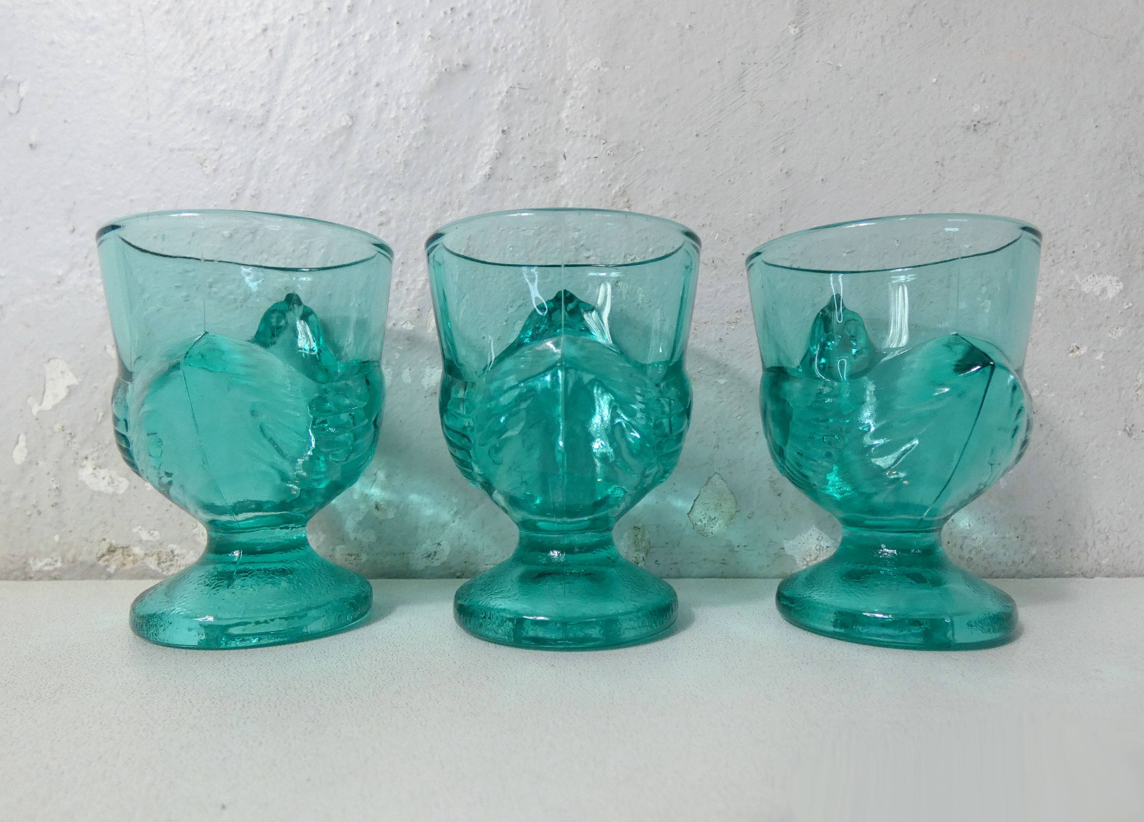 turquoise chicken egg cups