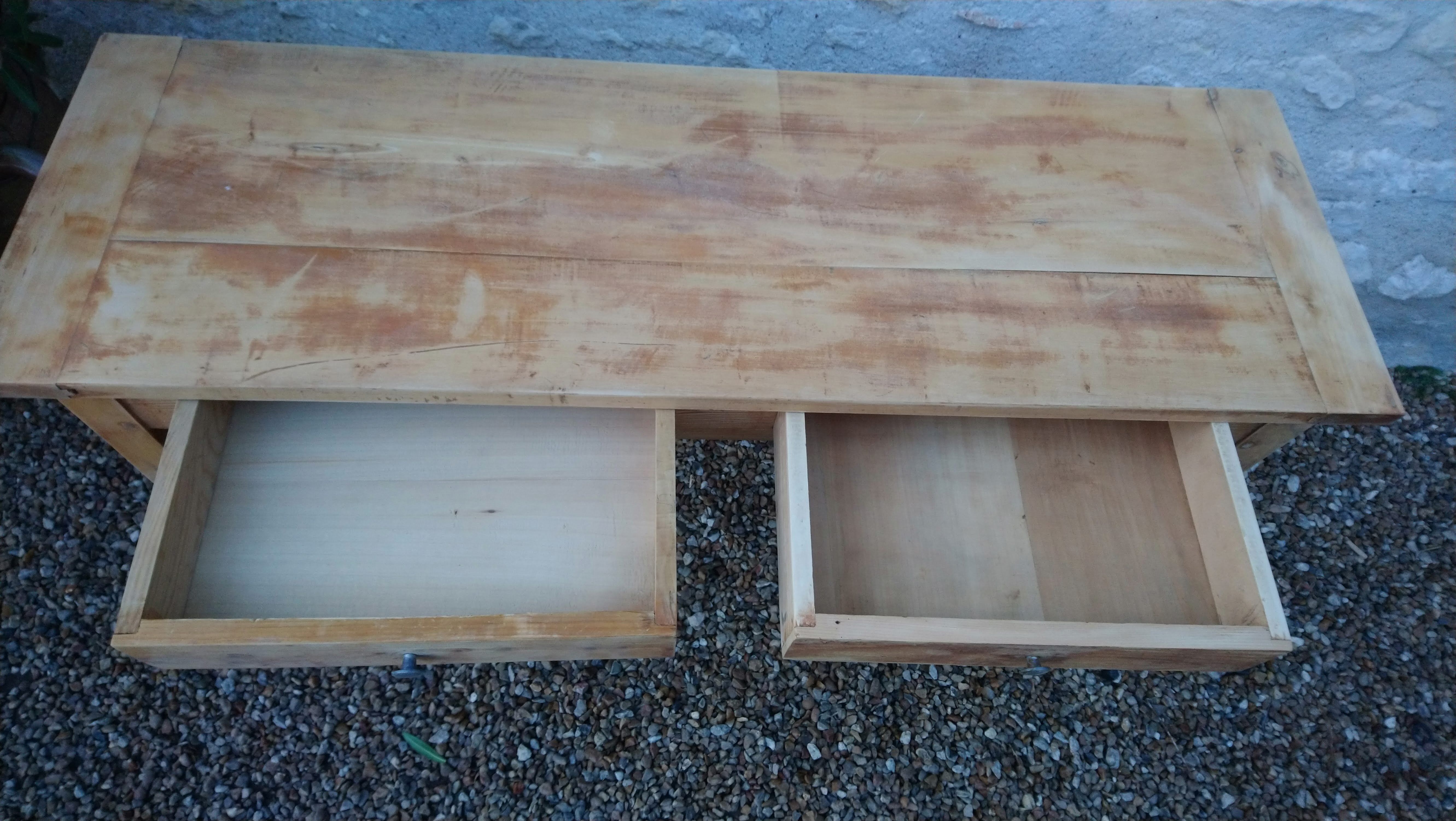 Console vintage wood L120