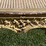 Sofa canage bench - gilded wood Louis XV style