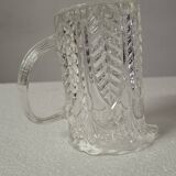 Moulded glass cream pot