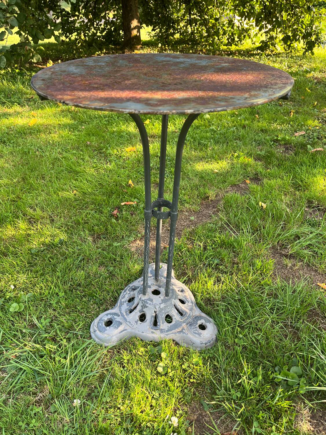 Small cast iron bistro table.
