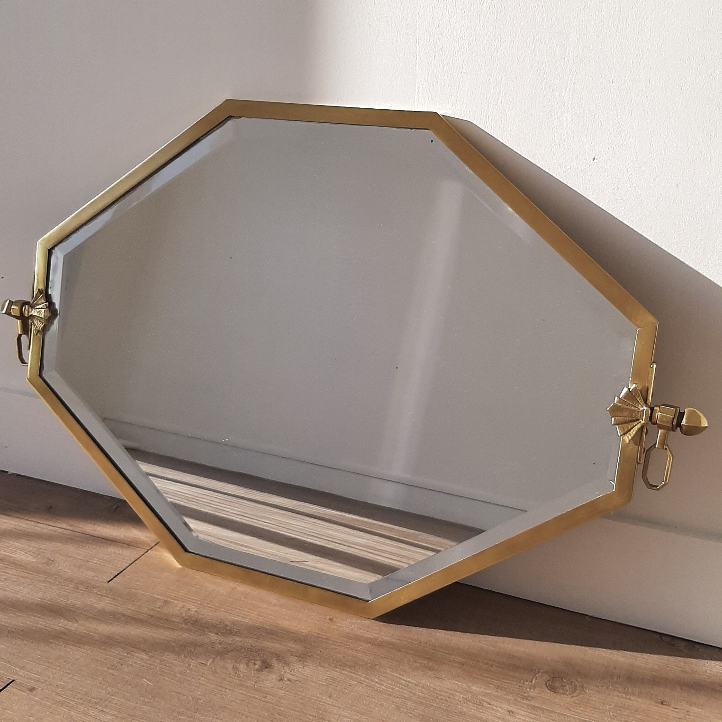 Mirror art deco brass - 45x71cm