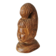Hand Carved African Ebony Woman Bust: Vintage Tribal Sculpture