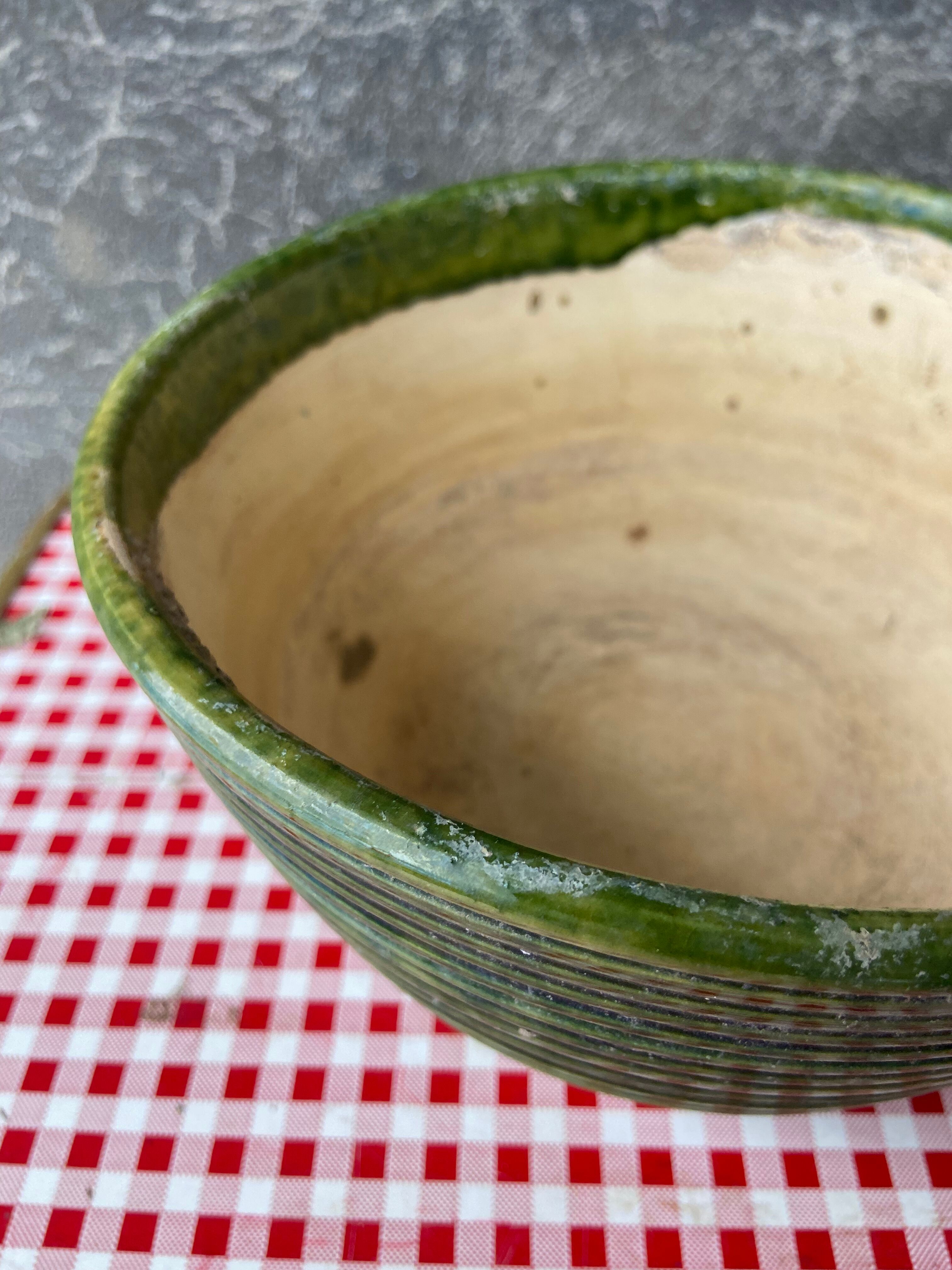 Old glazed pot cover