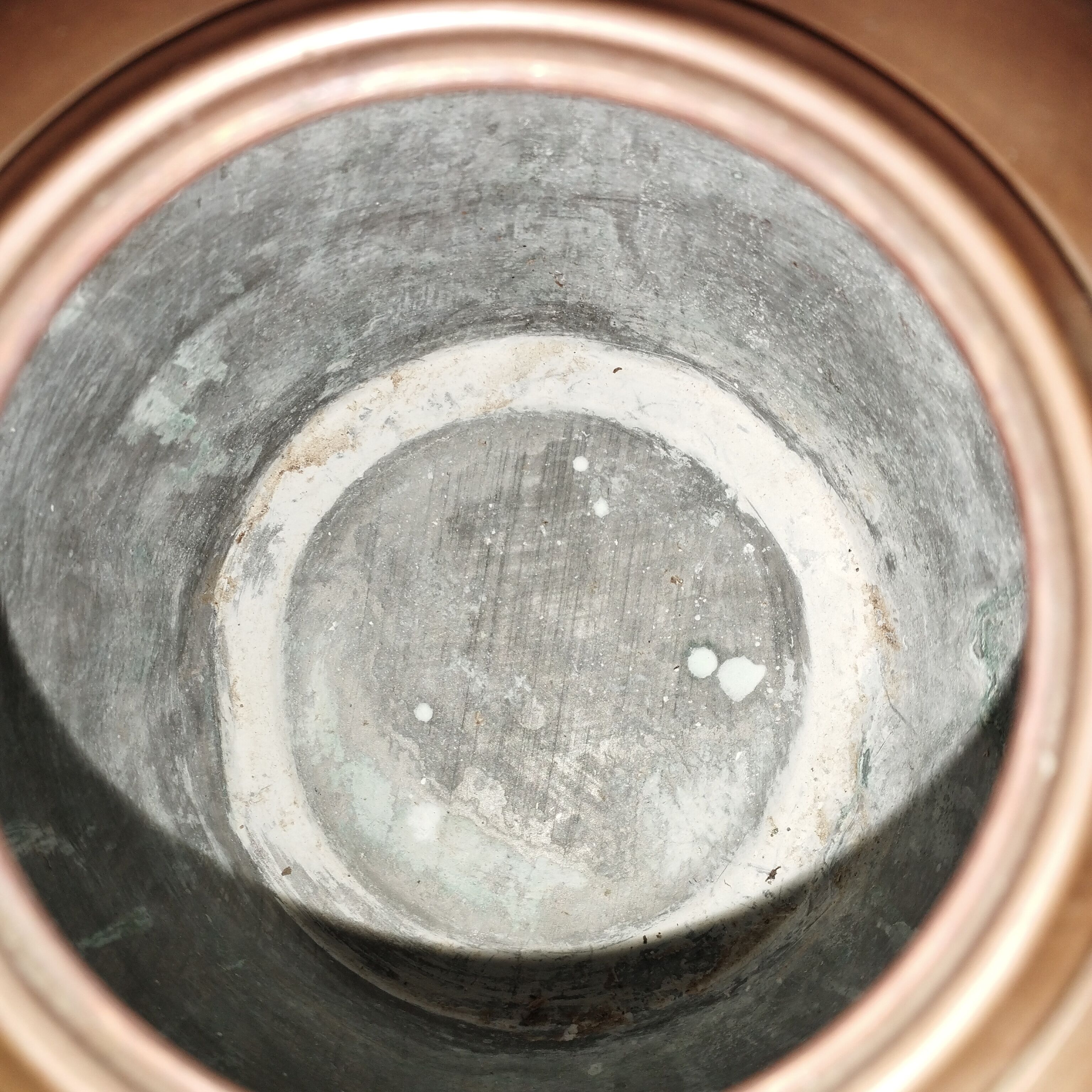 Copper and brass kettle