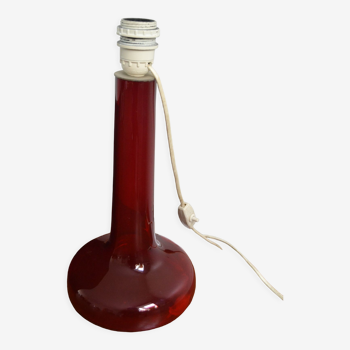 Scandinavian red blown glass lamp base