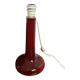 Scandinavian lamp base in red blown glass
