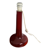 Scandinavian lamp base in red blown glass