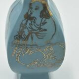 Chinese porcelain vase, cetadon, with gold leaf, Jingdezhen