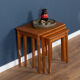 Retro teak 1960s mid century nest of 3 side coffee tables