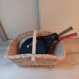 Xxl bleached wicker basket