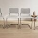 Set of 4 Marcel Breuer tubular chairs, mid-century modern Bauhaus chrome cantilever dining chairs, 20th century