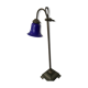 Lampe bleue forme tulipe