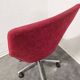 Chaise de bureau pivotante rouge des années 1970