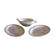 Two raviers and a white and grey cermal sauciere