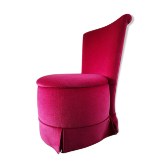 Fauteuil red velvet années 70