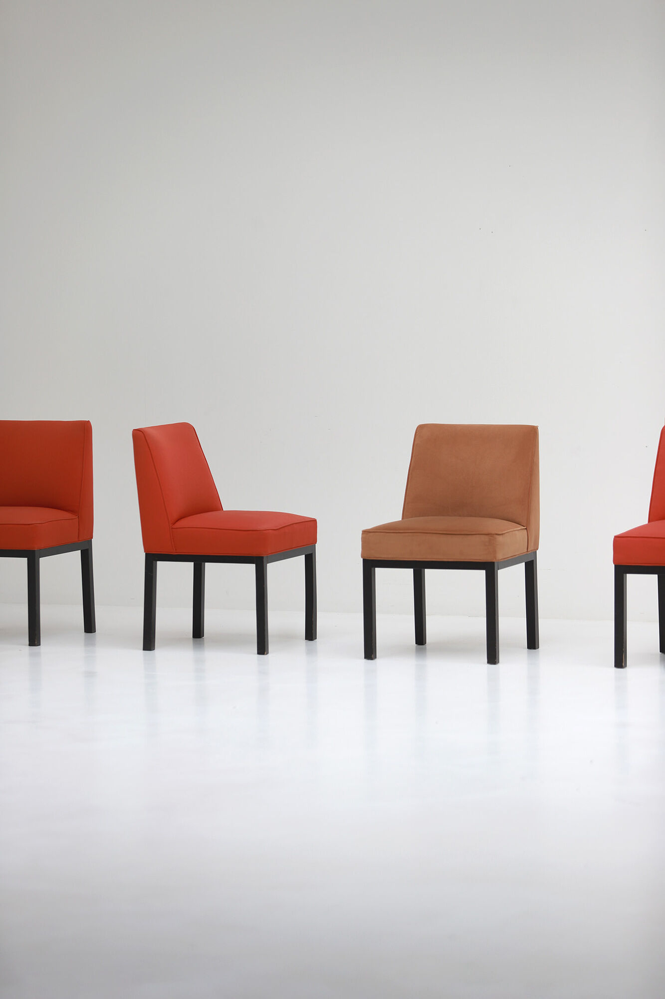 Set of six Jules Wabbes 'Louise' dining chairs for Bulo