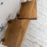 Pair of modernist constructivist wall-mounted bedside tables