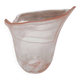 Antique blown glass vase in pink.